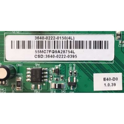 KIT DE TARJETAS PARA TV VIZIO / NUMERO DE PARTE MAIN 3640-0222-0150 / 0171-2272-6154 / 3640-0222-395 / NUMERO DE PARTE FUENTE 0500-0614-0150 / PSLL111305M / PANEL LSC400HN02-801 / MODELO E40-D0 LAUSTXCS - Imagen 3